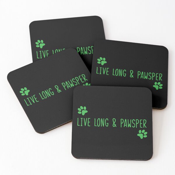 Item preview, live long and pawsper green designed and sold by WilliamsGFX.