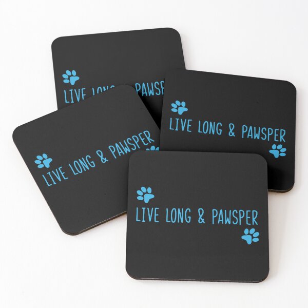 Item preview, live long and pawsper blue designed and sold by WilliamsGFX.