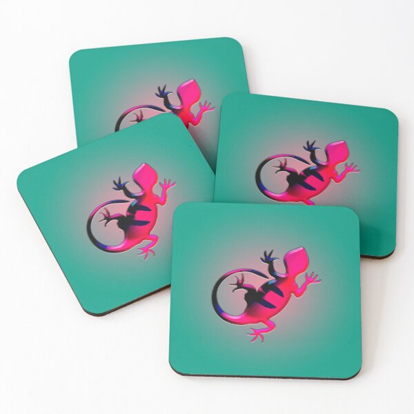 Item preview, LEAPING LIZARDS--PINK designed and sold by Heidi Baldwin.
