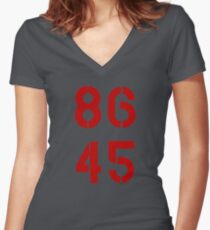 86 45 / Remove Trump Women's Fitted V-Neck T-Shirt