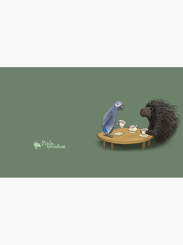 Parrot and Porcupine Share Tea by piploproduction