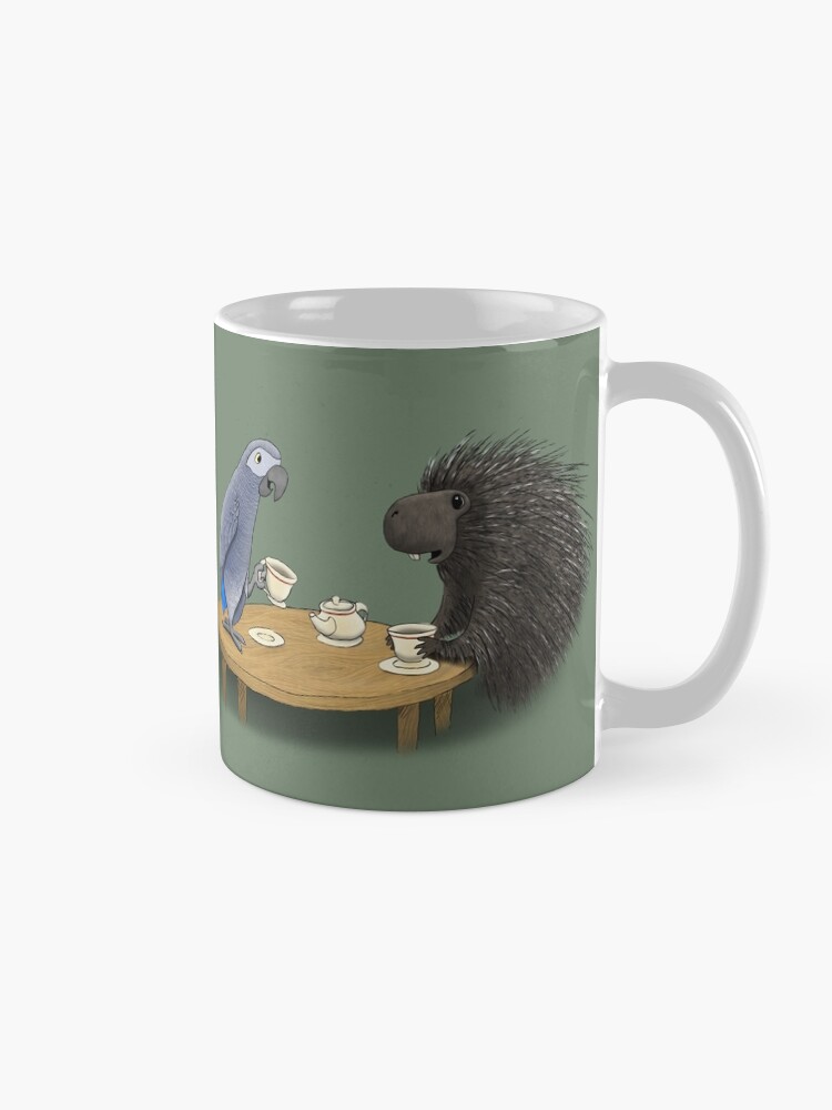 Alternate view of Parrot and Porcupine Share Tea Mug