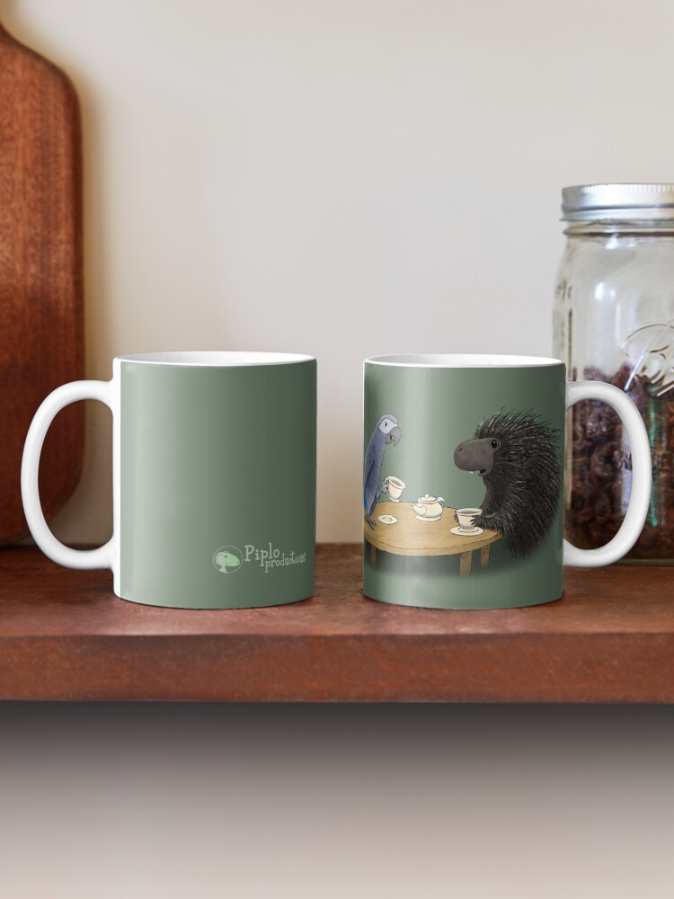 Alternate view of Parrot and Porcupine Share Tea Mug