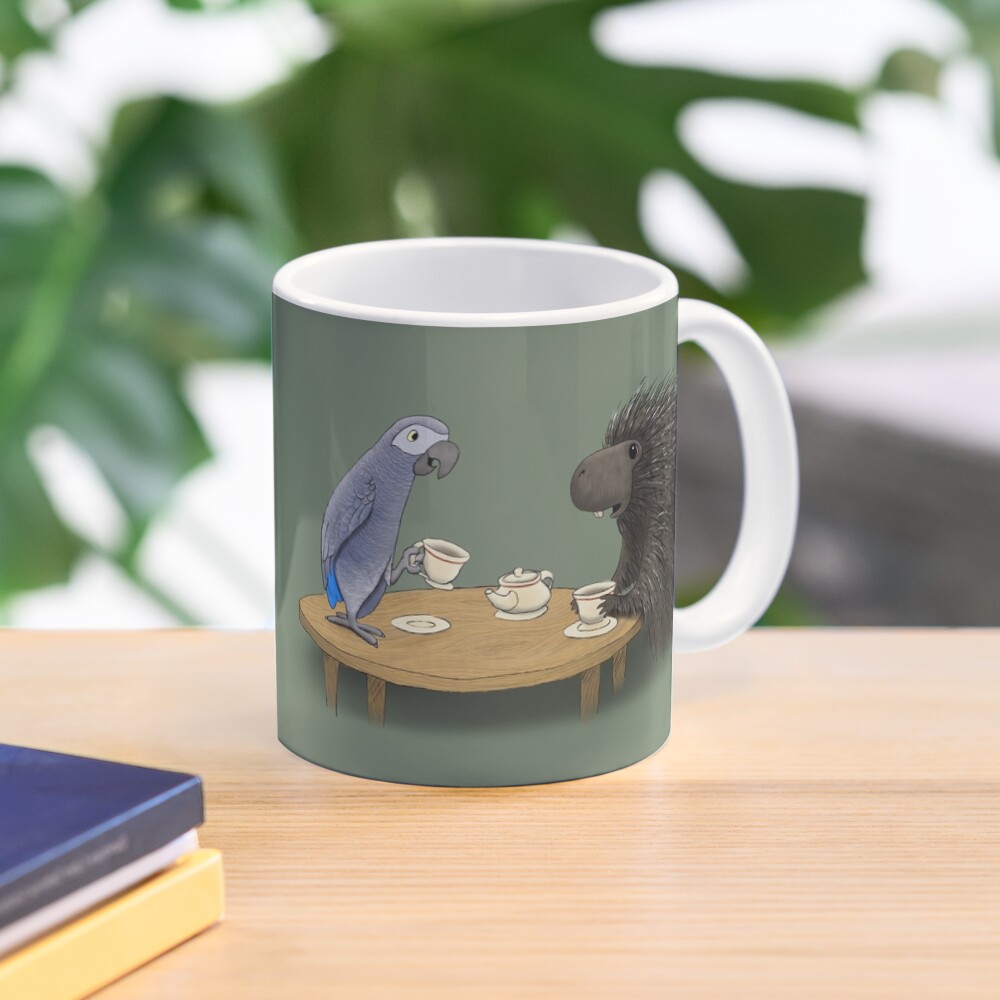 Parrot and Porcupine Share Tea Mug
