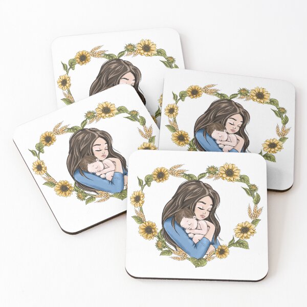 Item preview, Mother and Baby Cartoon Avatar Sunflowers designed and sold by CreativeBu.