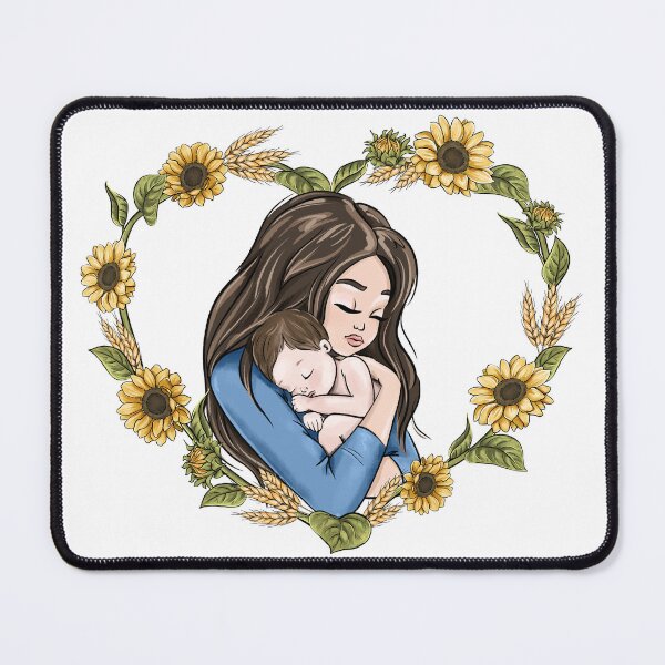Item preview, Mother and Baby Cartoon Avatar Sunflowers designed and sold by CreativeBu.