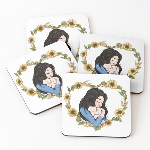 Item preview, Mother and Baby Cartoon Avatar Sunflowers designed and sold by CreativeBu.