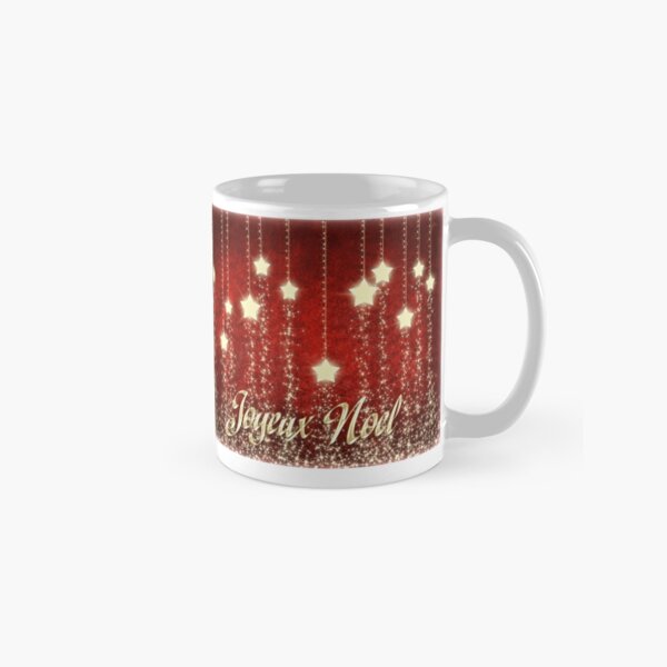 Aperçu de l'œuvre Christmas Stars Joyeux Noel Coffee Mug & Travel Mug créée et vendue par Lallinda.