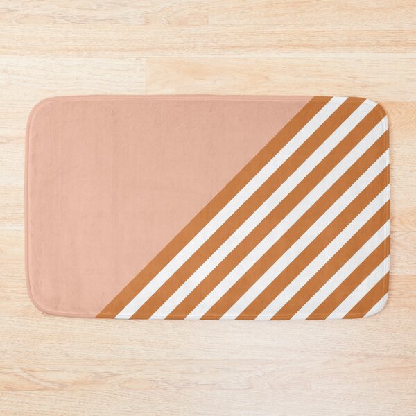 Artikelvorschau, Color Block & Stripes Geometric Print, Pink and Orange entworfen und verkauft von meggydesigns.