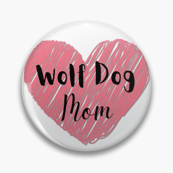 Item preview, Wolf Dog Mom Scribbled Heart Black Text designed and sold by MMwolfdogden.
