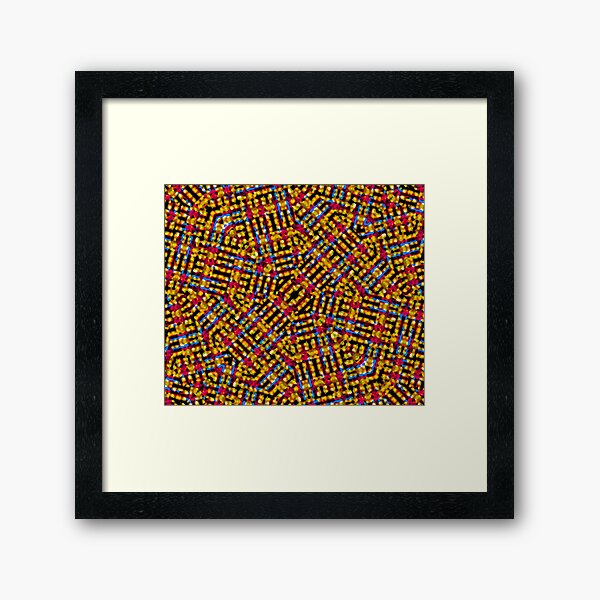 African Circles I Black Framed Art Print Poster 12x12 