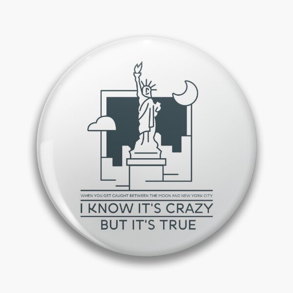 Aperçu de l'œuvre C'est vrai, pris entre la lune et New York créée et vendue par ZoomTaDesign.