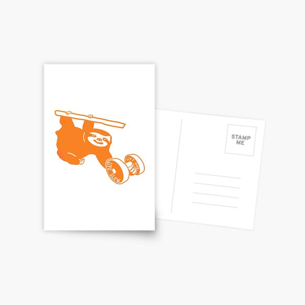 Gym Sloth - Orange Postcard