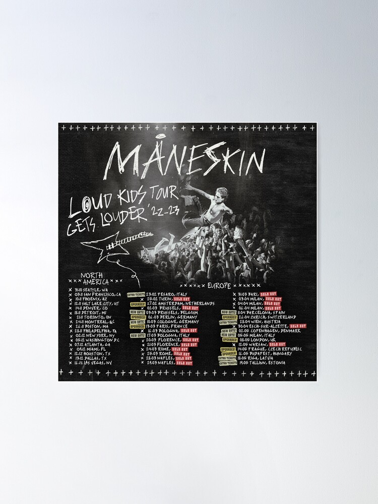 maneskin tour Poster for Sale by kienava