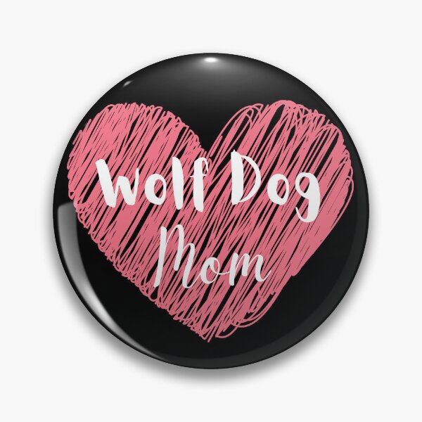 Item preview, Wolf Dog Mom Scribbled Heart White Text designed and sold by MMwolfdogden.