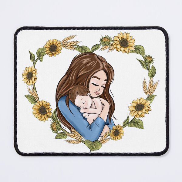 Item preview, Mother and Baby Cartoon Avatar Sunflowers designed and sold by CreativeBu.