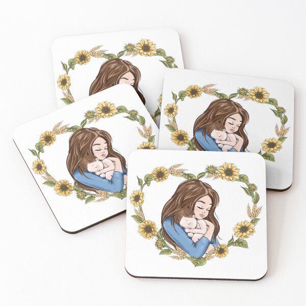 Item preview, Mother and Baby Cartoon Avatar Sunflowers designed and sold by CreativeBu.