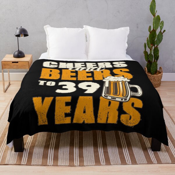 Item preview, Cheers and Beers to 39 years, funny birthday gift designed and sold by HeavyStyle.