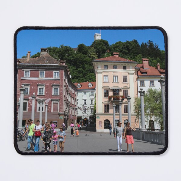 Item preview, Cobblers Bridge in central Ljubljana in summer, Slovenia designed and sold by SnapTPhotograph.