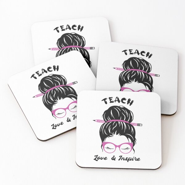 Item preview, Teacher Messy Bun Pink Eyeglasses designed and sold by adriana-holmes.