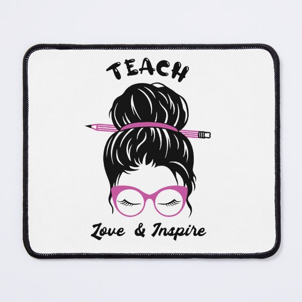 Item preview, Teacher Messy Bun Pink Eyeglasses designed and sold by adriana-holmes.