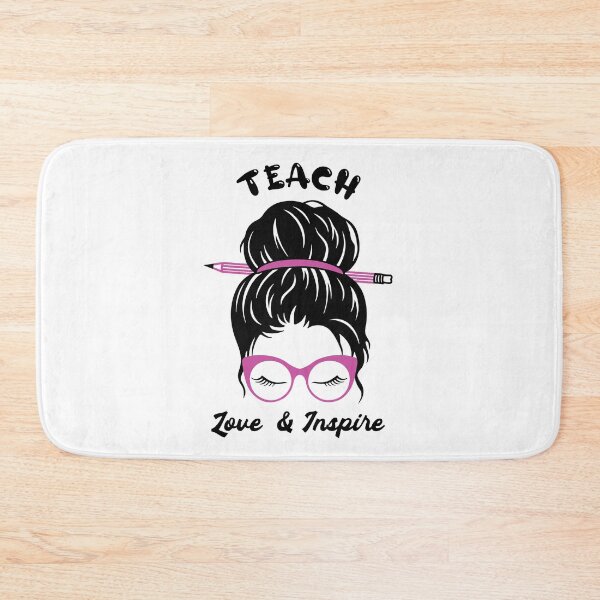 Item preview, Teacher Messy Bun Pink Eyeglasses designed and sold by adriana-holmes.