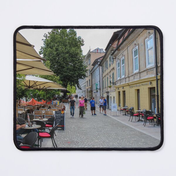 Item preview, Cafe and Pubs along Petkovskovo Nabrezje by the Ljublijanica River, in Ljubljana designed and sold by SnapTPhotograph.