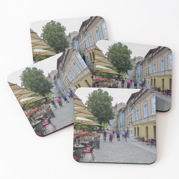 Item preview, Cafe and Pubs along Petkovskovo Nabrezje by the Ljublijanica River, in Ljubljana designed and sold by SnapTPhotograph.