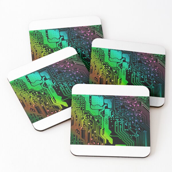Item preview, Colorful Printed Circuit Board PCB trace lines technology art designed and sold by EngineersArt.