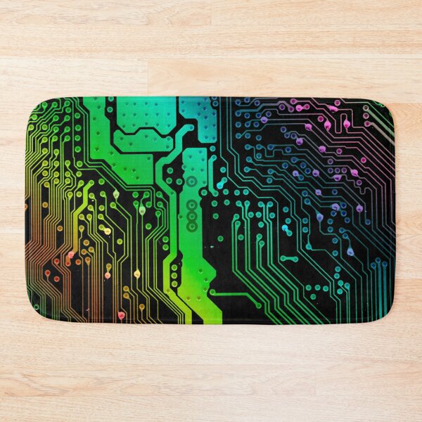 Item preview, Colorful Printed Circuit Board PCB trace lines technology art designed and sold by EngineersArt.