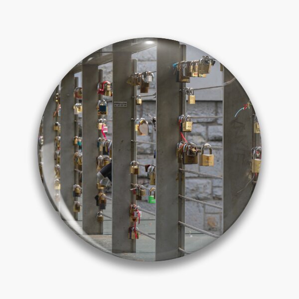 Item preview, Padlocks on Butchers Bridge in the old medieval town in Ljubljana, Slovenia designed and sold by SnapTPhotograph.