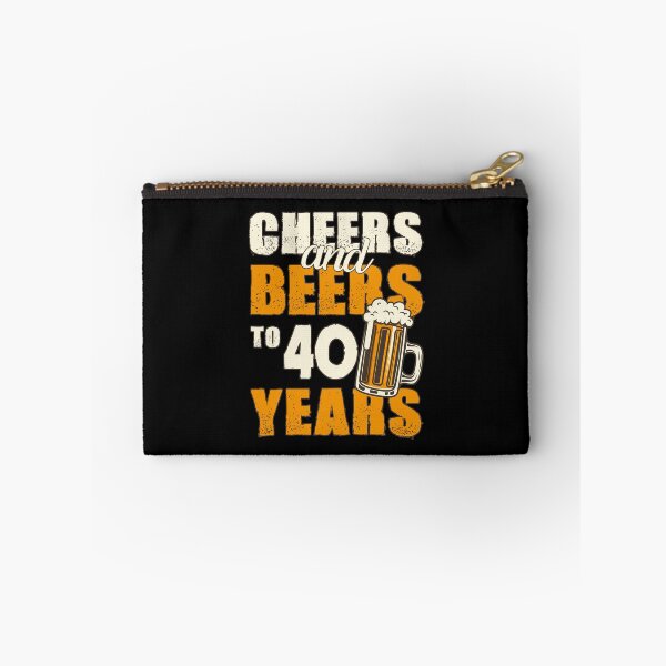 Item preview, Cheers and Beers to 40 years, funny birthday gift designed and sold by HeavyStyle.