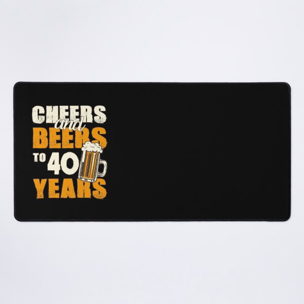 Item preview, Cheers and Beers to 40 years, funny birthday gift designed and sold by HeavyStyle.