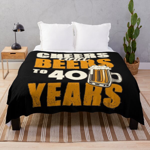 Item preview, Cheers and Beers to 40 years, funny birthday gift designed and sold by HeavyStyle.
