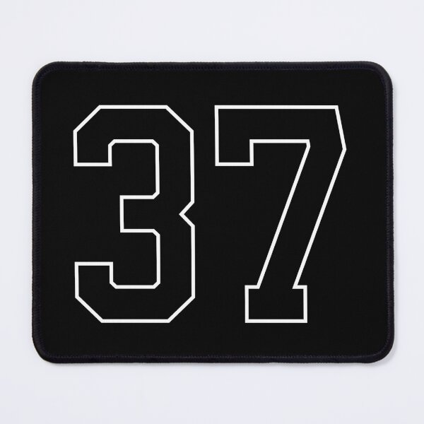 Item preview, Black Number 37 lucky sports jersey thirty seven designed and sold by HeavyStyle.