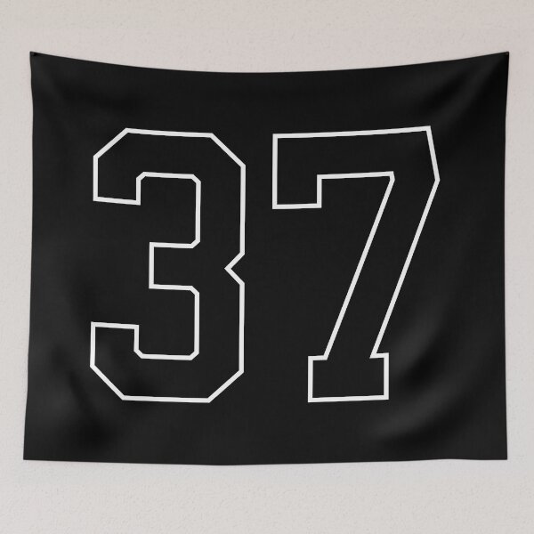 Item preview, Black Number 37 lucky sports jersey thirty seven designed and sold by HeavyStyle.