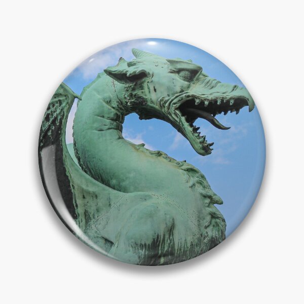 Item preview, The Dragon statue at Dragon Bridge in old Medieval Ljubljana, Slovenia designed and sold by SnapTPhotograph.