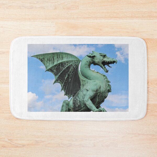 Item preview, The Dragon statue at Dragon Bridge in old Medieval Ljubljana, Slovenia designed and sold by SnapTPhotograph.