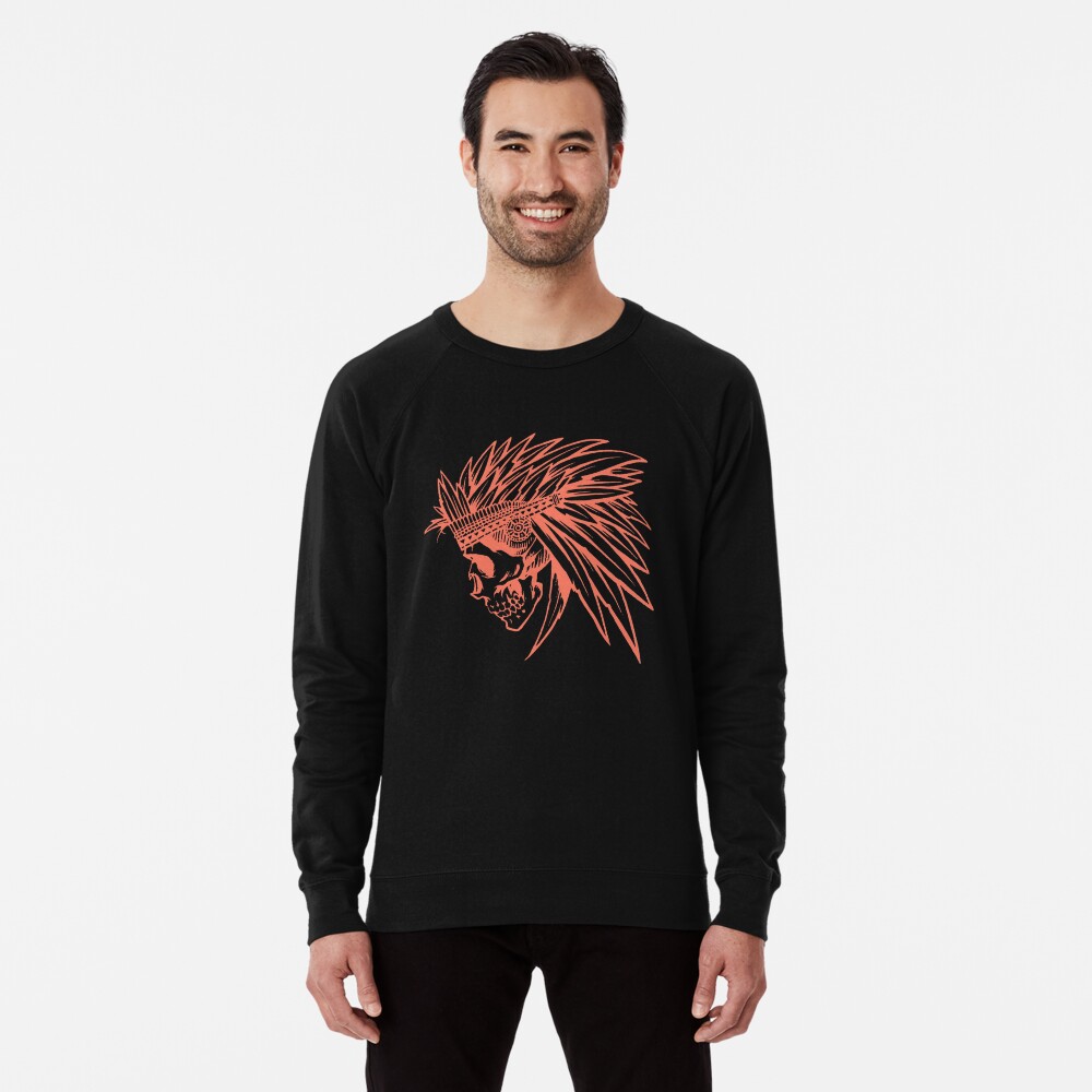 GBRS Tribe Sk8z Green Long Sleeve Hoodie Indian Chief