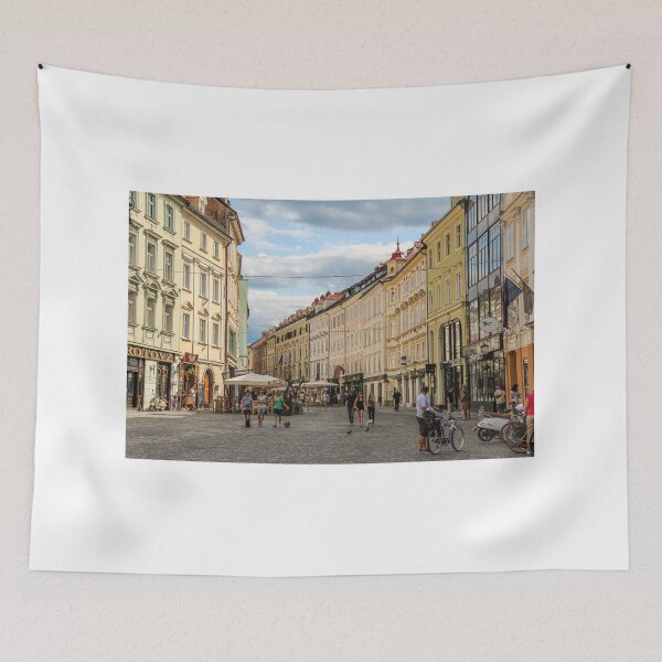 Item preview, Bars and cafes in Mestni Trg, Ljubljana Town Square beside the town hall designed and sold by SnapTPhotograph.