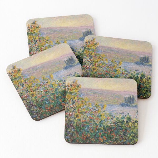 Item preview, Flower Beds at Vétheuil by Claude Monet designed and sold by AestheticsXarts.