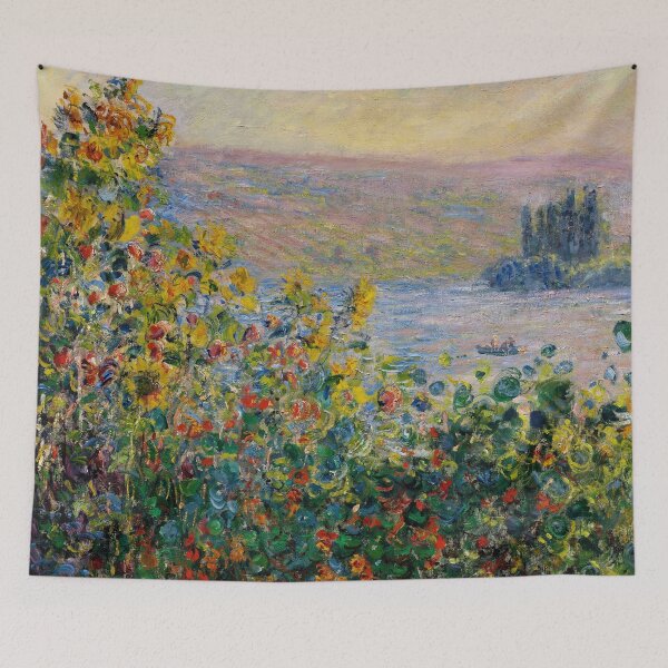 Item preview, Flower Beds at Vétheuil by Claude Monet designed and sold by AestheticsXarts.