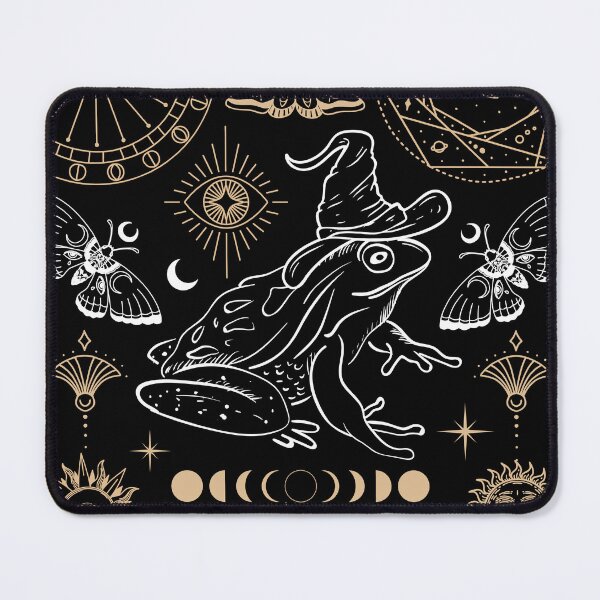 Item preview, Frog Wizard with Magic Moon Phases: Dark Academia Aesthetic, Cottagecore Tarot Card, Fairycore Froggy, Gremlincore Grunge, Gothic Witch Occult Look designed and sold by MinistryOfFrogs.