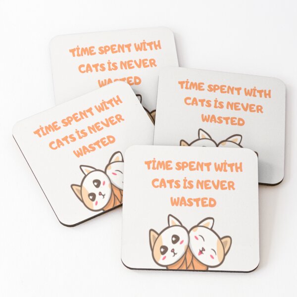Item preview, Time spent with cats is never wasted designed and sold by adesignersworld.