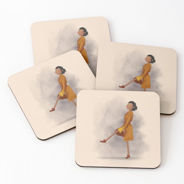 Item preview, Strolling Whimsical Woman in a Trench Coat Cartoon Illustration designed and sold by haximica.