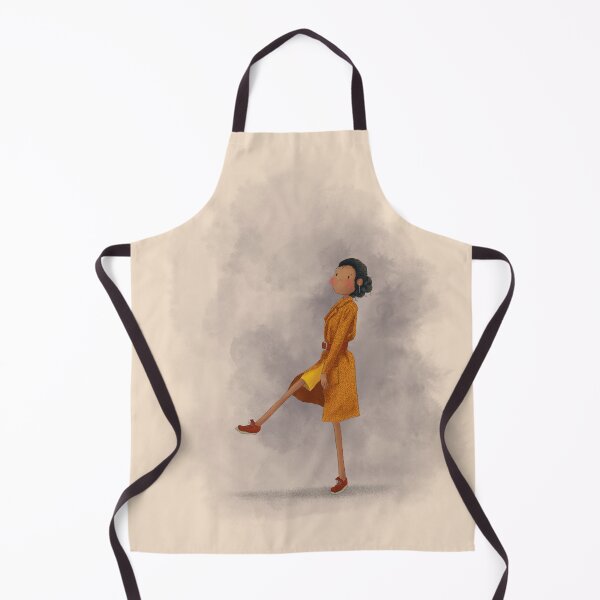 Item preview, Strolling Whimsical Woman in a Trench Coat Cartoon Illustration designed and sold by haximica.
