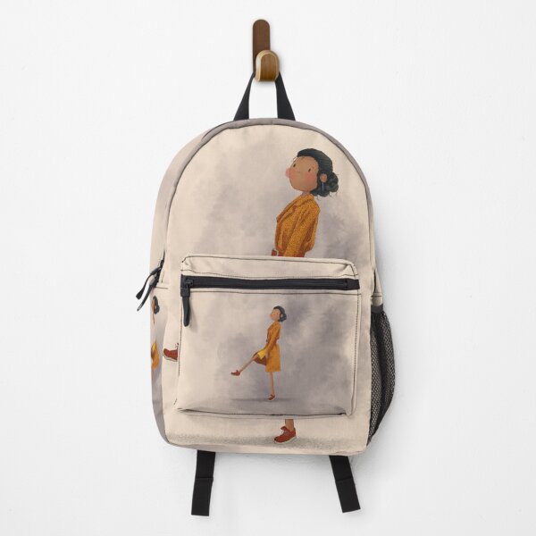 Item preview, Strolling Whimsical Woman in a Trench Coat Cartoon Illustration designed and sold by haximica.