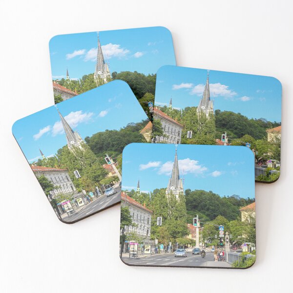 Item preview, St. James Church over looking the St. James Bridge in Ljubljana, Slovenia designed and sold by SnapTPhotograph.
