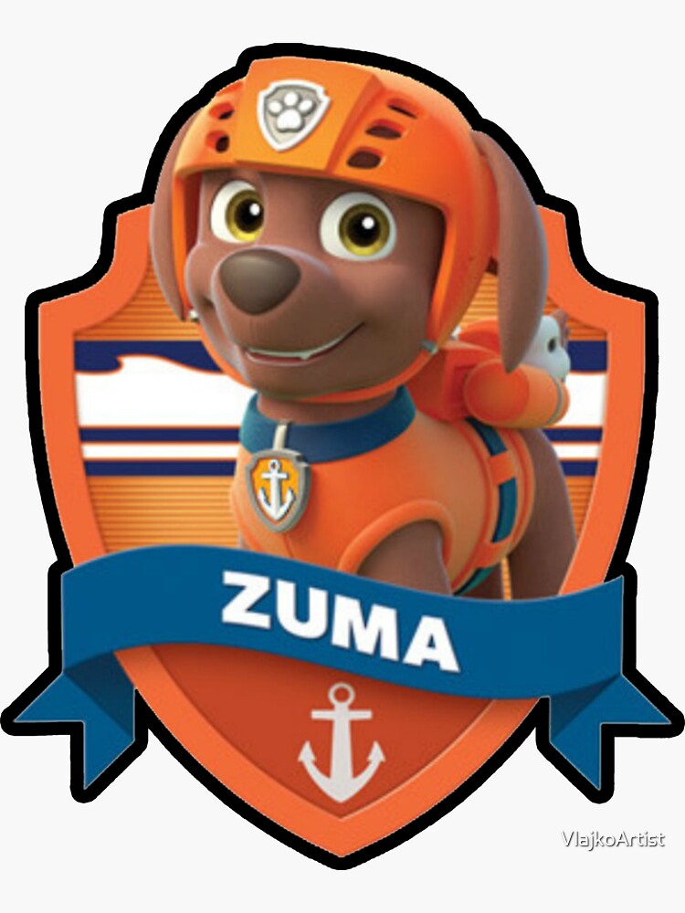 PAW Patrol Zuma Sticker for Sale by VlajkoArtist