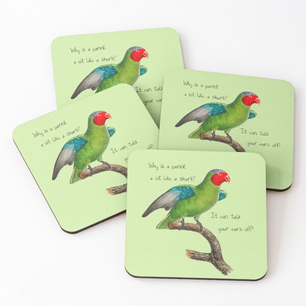 Item preview, Why is a parrot a bit like a shark? It can talk your ears off! designed and sold by Sirio22.